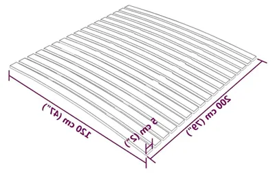 Produktbild von Ersatz-Lattenrost aus Holz mit 17 Latten 120x200 cm für Etagen- und Plattformbetten