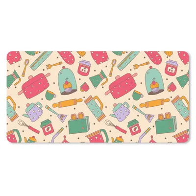 Produktbild von MuchoWow® Mauspad Mousepad Küche - Tee - Muster 60x30 cm - Mousepads - Maus Mat - Pad - Mausunterlage - Nachhaltig