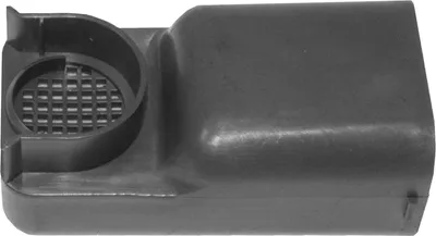 A black plastic filter for a wine cooler.