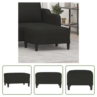 Obrázok produktu pre The Living Store Podnožka čierna 70x55x41 cm Látka