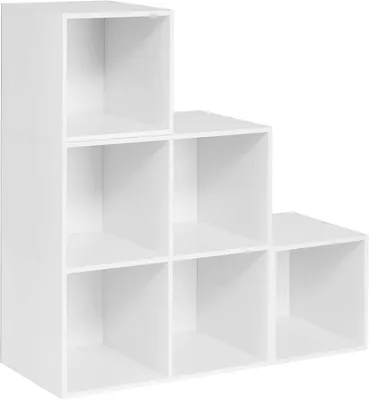 Obrázok produktu pre Polica na knihy a polica na hračky s 6 priehradkami | 90 x 30 x 90 cm