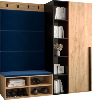 Produktbild von Garderobe MIRO Set 1 mit gepolsterten Paneelen Industrial Design