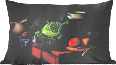 Produktbild von MuchoWow® Zierkissen Sofakissen Wohnzimmer Dekokissen 50x30 cm Stilleben - Gemüse - Farben - Wohnzimmerdekoration - Polster mit Photo