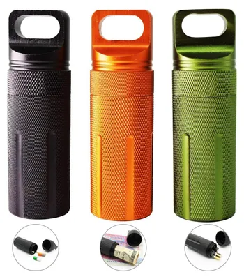 Produktbild von EDC Wasserdichte Aufbewahrungsbox aus Aluminium für Pillen (3er-Pack)