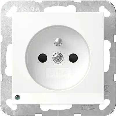 Produktbild von Gira Steckd. Erdstift LED-Leuchte + SP System 55 Reinweiß 448903