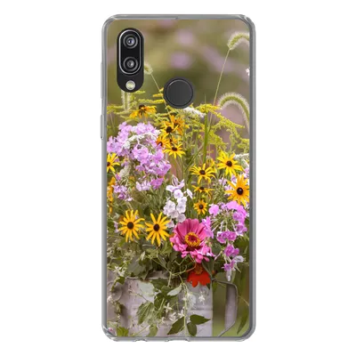 Produktbild von MuchoWow® Handyhülle Schutzhülle Hülle für Huawei P20 Lite (2020) Blumen - Gießkanne - Farbe Silikon Softcase Handy Hülle - Kartenhalter