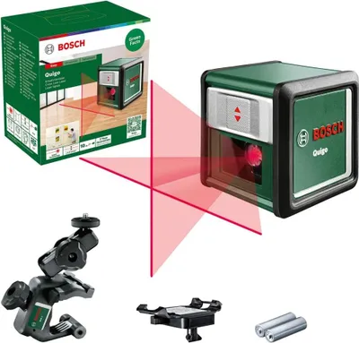 Zdjęcie produktu dla Bosch Quigo, 0,8 mm/m, 4°, 6 s, Poziomy/Pionowy, Czerwony, 635 nm (< 1 mW)