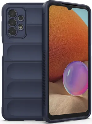 Produktbild von Samsung A32 5G Hülle, Weich TPU Silikon Stossfest Anti-rutsch Schutzhülle für Samsung Galaxy A32 5G Dunkelblau