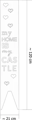 Produktbild von 'My Castle' Gartenstecker Gartenschild | Rost Garten-Deko | 120cm x 21cm, Design:My Castle Kupfer Antik
