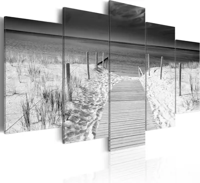 Produktbild von Leinwandbilder 200x100 cm c-B-0051-b-p Vlies Leinwandbild 5 tlg Kunstdruck modern Wandbilder XXL Wanddekoration Design Wand Bild MEER STRAND NATUR LANDSCHAFT SAND