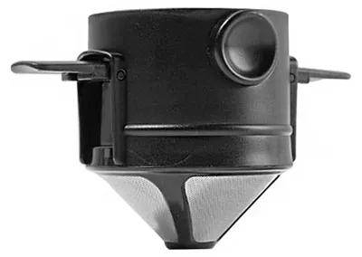 Kegel-Kaffeefilter, Edelstahl, wiederverwendbar, mit Bürste