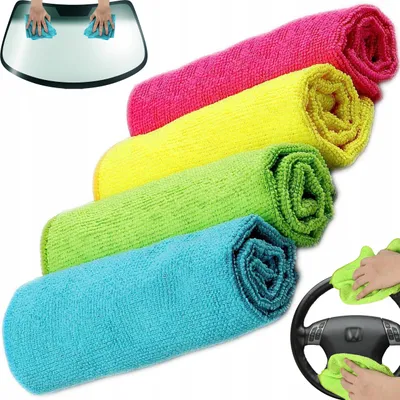Produktbild von LAZYcar 4er-Set Mikrofasertücher 30x30 cm für Autopflege