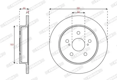 Produktbild von 2x FERODO Bremsscheibe DDF2643C für TOYOTA C-HR (AX10) für LEXUS ES VII (XZ10)