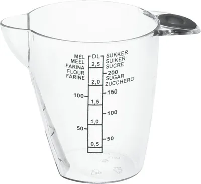 Produktbild von plast team Messbecher, 0,25 Liter, transparent