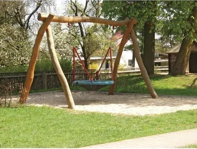Produktbild von Happy Kidz Netzschaukel "Maxi" mit Holzgerüst Robinie 201300189