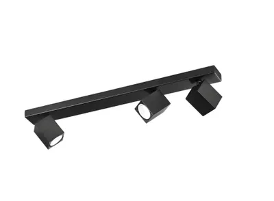 Zdjęcie produktu dla ODDY regulowana kwadratowa lampa ścienna LED, czarna, 3xGu10, Perenz