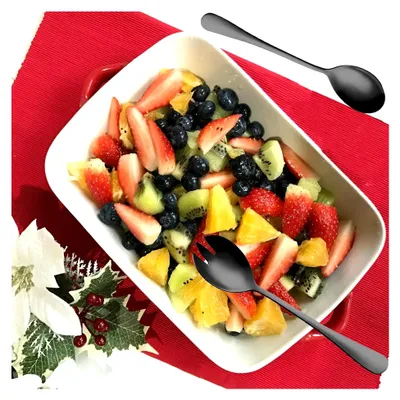 Produktbild von Salatbesteckset, 2-teilig, Salatgabel und Servierlöffel, Schwarz, spülmaschinengeeignet