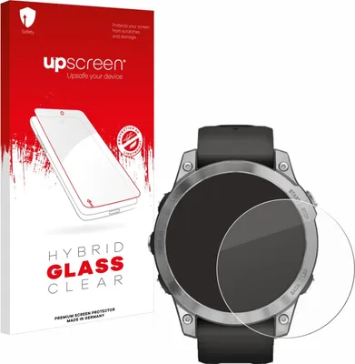 Produktbild von upscreen Schutzglas für Garmin Fenix 7 (47 mm) Schutzfolie Panzer Folie Glas Display Schutz klar