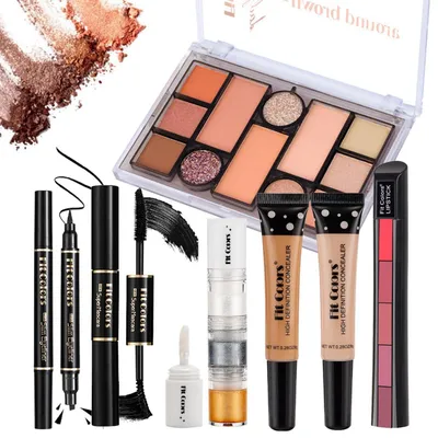 Immagine prodotto di Set professionale di make-up da 26 pezzi, completo di trousse, con ombretti, lucidalabbra e ideale come regalo