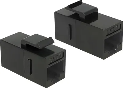 Immagine prodotto di Modulo Keystone Delock: presa RJ45 > presa RJ45 Cat. 6 UTP nera