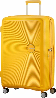 Zdjęcie produktu dla American Tourister Soundbox, Spinner, Żółty, Golden Yellow, 4 szt., Kółko obrotowe, Zamek szyfrowy