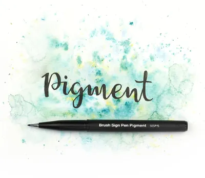 Productafbeelding van Pentel Arts XSESP15/3 - PentelArts kalligrafiepen, type "Sign Pen Brush", zwart, set van 3