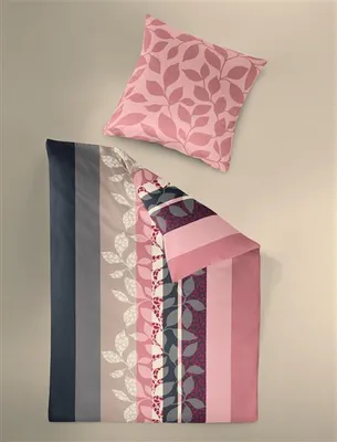 Produktbild von IRISETTE INTERLOCK BETTWÄSCHE PIANO 8704  rose  135 x 200 cm