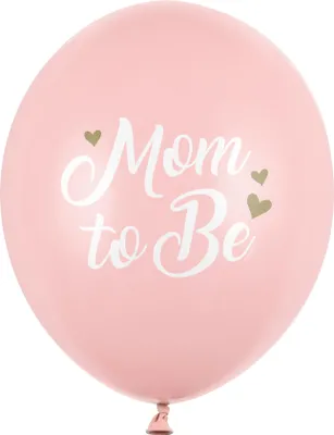 Produktbild von Luftballon Ø30cm "Mom to Be" | 6 Stk. - Pastel Pink