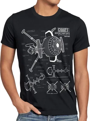 Produktbild von style3 Future Comet Herren T-Shirt captain, Größe:4XL, Farbe:Schwarz