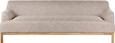 Zdjęcie produktu dla BELIANI Sofa 3-osobowa jasnobrązowa poliester drewniane nóżki tapicerowana salon stylowa