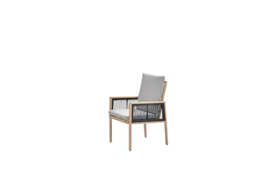 Produktbild von Garden Impressions Decala Dining Stuhl - aluminium hell Teaklook - desert sand