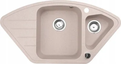 Immagine prodotto di Lavello da cucina Lavello ad angolo Lavello da incasso Lavello ad angolo 93x49,5; Beige