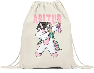 Produktbild von Abitur Turnbeutel Gymsack  Einhorn Pferd Abschlussgeschenk Abitur Humorvoll Gymnasium Geschenkidee