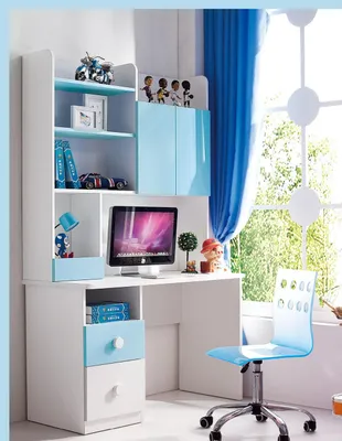 Produktbild von Kinder Komplett Set Jugend Zimmer Bett Kommode Schrank Tisch Büro 4 tlg. Möbel