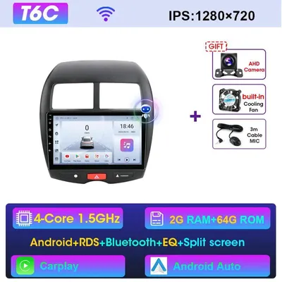 Obrázok produktu pre 2DIN Android autorádio s multimediálnymi funkciami, navigáciou, dotykovým displejom a podporou CarPlay