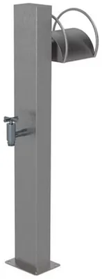 Produktbild von Wasserzapfsäule 120x80 Kaltwasser Edelstahl V2A mit Schlauchhalter
