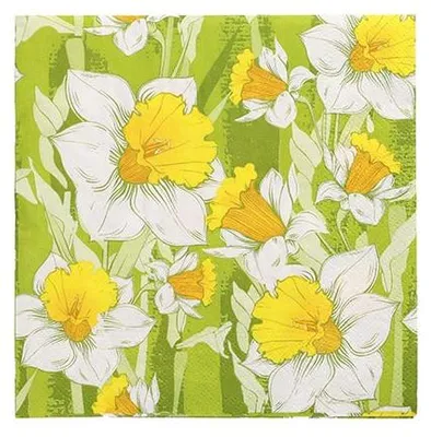 Produktbild von Servietten, 3-lagig 1/4-Falz 33 cm x 33 cm "Narciso"