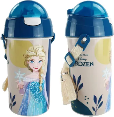 Produktbild von Disney Die Eiskönigin Elsa Flasche mit Trinkhalm Gurt 500 ml