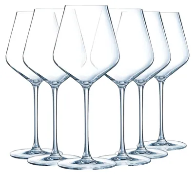 Weingläser 38 cl, 6 Stück, Krysta-Glas, spülmaschinengeeignet