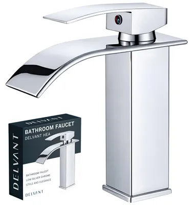 Zdjęcie produktu dla Bateria Umywalkowa Łazienkowa Kran Nablatowa Stojąca Stal Delvant Hea Chrom