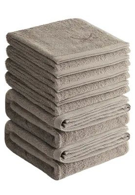 Produktbild von Sansibar Sylt Handtuch Set Frottier-Serie Classic Nr. 4 (Set, 6-tlg), taupe