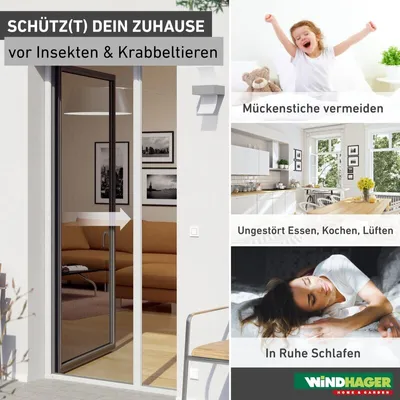 Produktbild von Fliegengitter Rollotür aus Alu – 160x225 cm, weiß