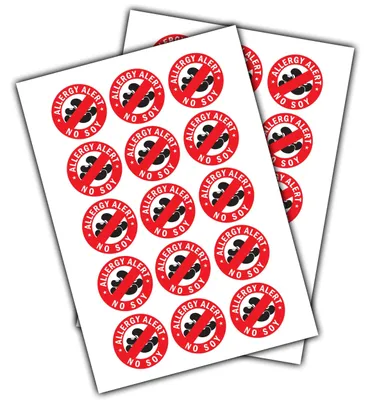 Imagen del producto de Decords, adhesivos de vinilo autoadhesivos decorativos, modelo 038-013 – Diseño de adhesivo "Sin alergias" (segunda foto): No Soy, Cantidad: 1000