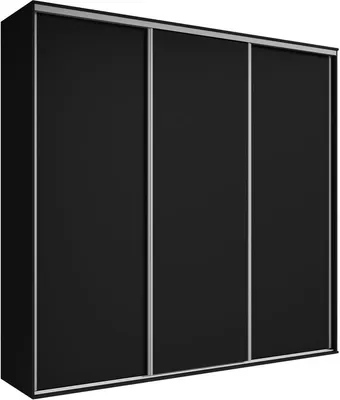 Obrázek produktu pro Třídveřová šatní skříň 254 cm AMBOY 4 - černá