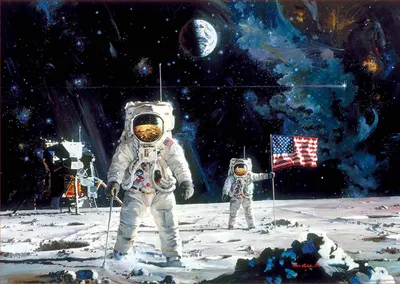 Produktbild von Educa Puzzle.  First men on the moon 1000 Teile