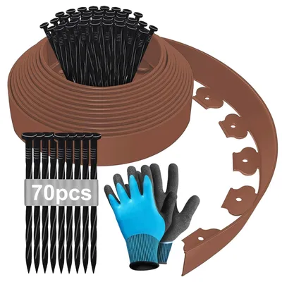 Immagine prodotto di Elzusha - Bordatura flessibile per giardino, lunghezza 15 metri, realizzata in plastica di alta qualità