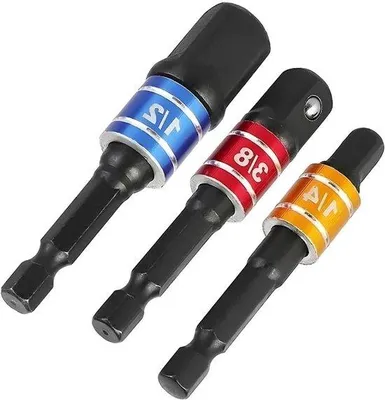 Obrázek produktu pro 3dílná sada nástavců pro vrtačky, černá