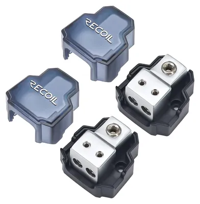 Mini Stromverteilerblock 2-Wege, 2 Stück, 4/8 auf 8/10 AWG