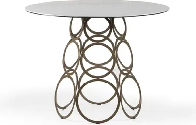 Image de Table de cuisine ronde Table de salle à manger Table ronde 100cm Industrial Blanc