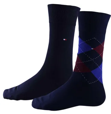 Zdjęcie produktu dla 2-pak skarpet męskich TOMMY HILFIGER Check 085 - tommy original 47-49